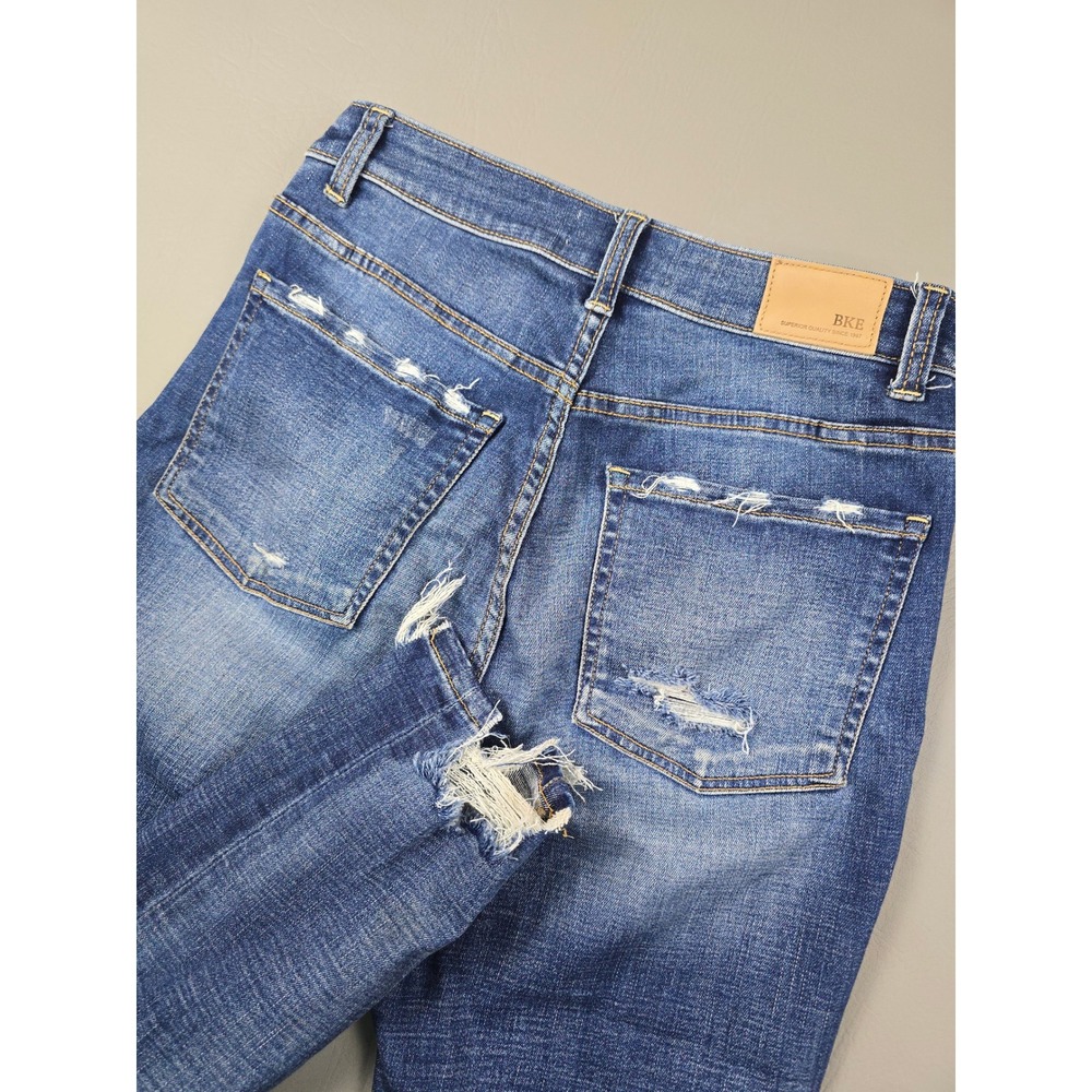 BKE Billie High Rise Ankle Skinny Distressed Jeans Blue Size 28 - Picture 8 of 13